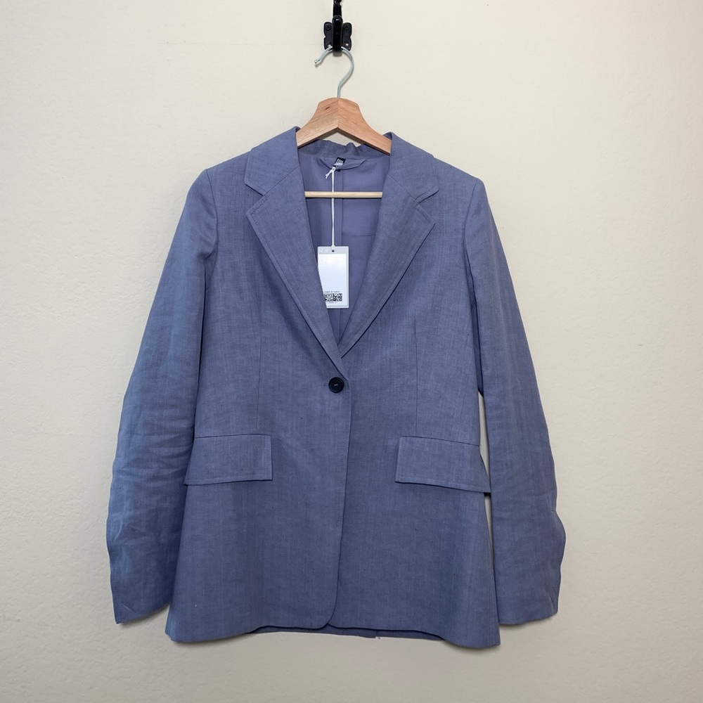 COS Cornflower Linen Blazer